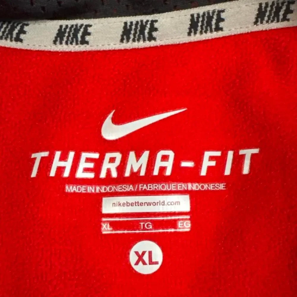 Nike Therma-Fit Full-Zip Basketball Hoodie Jacket Men's Size XL Varsity Red